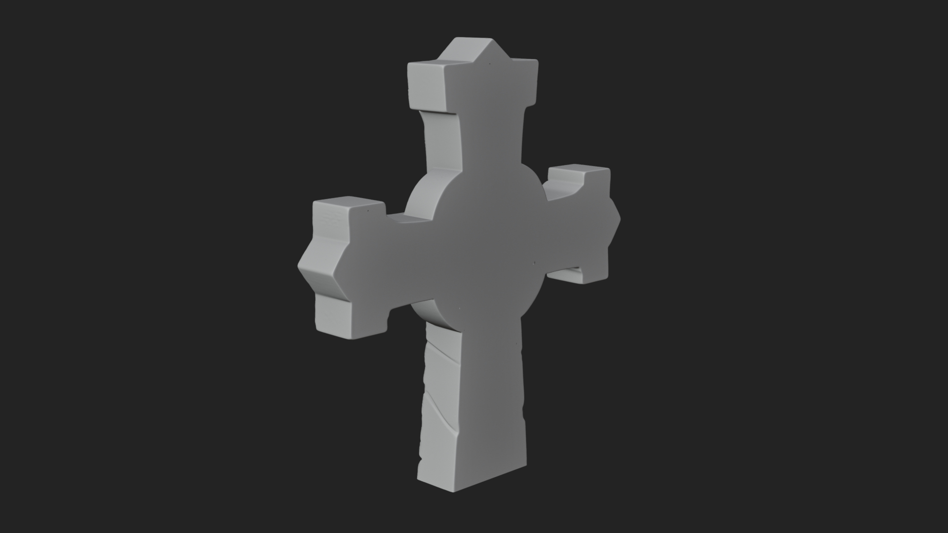 Carved Relief Wall Cross Design 184 3D Print Model 3D Model