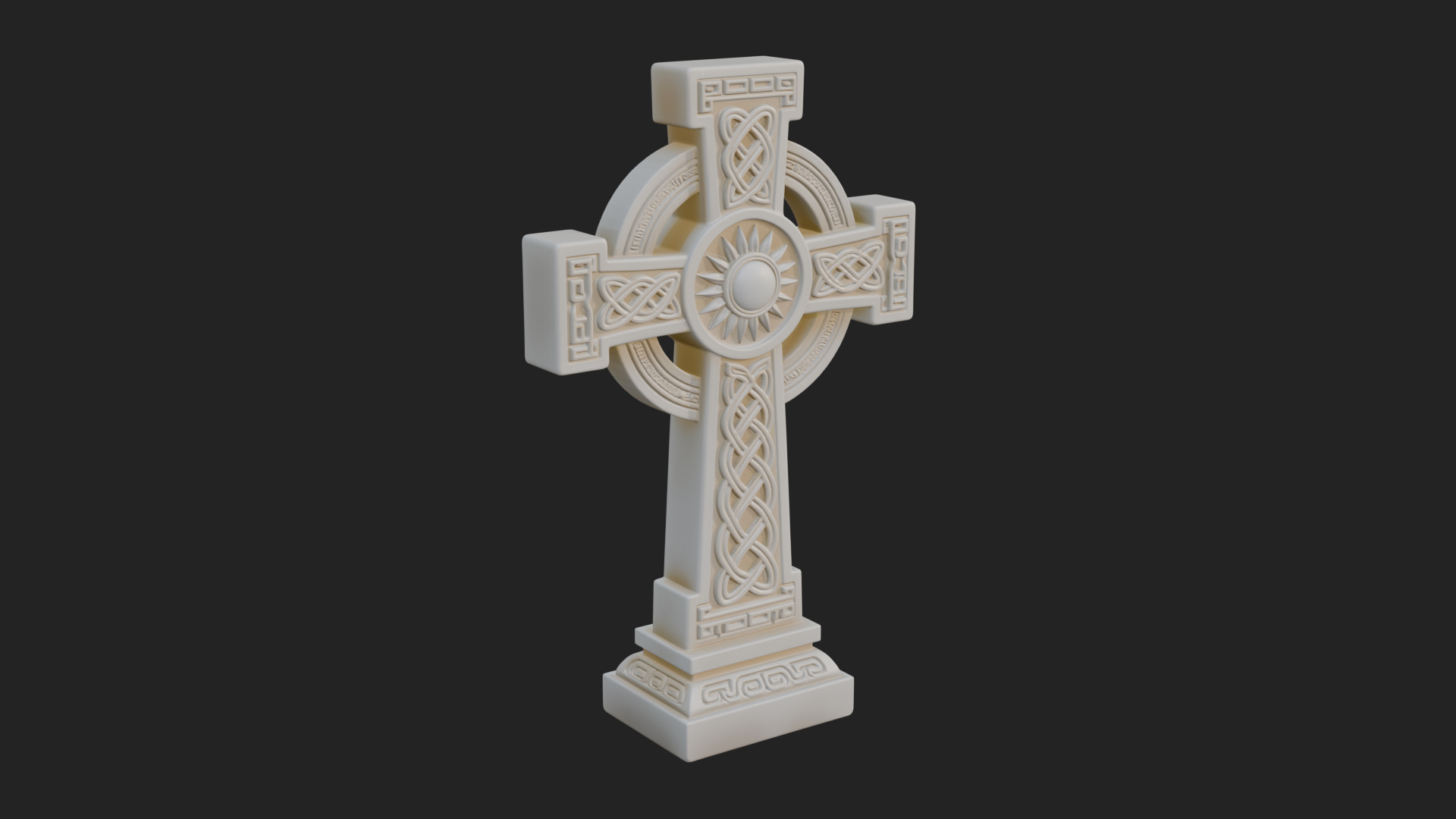 Carved Relief Wall Cross Design 185 3D Print Model 3D Model
