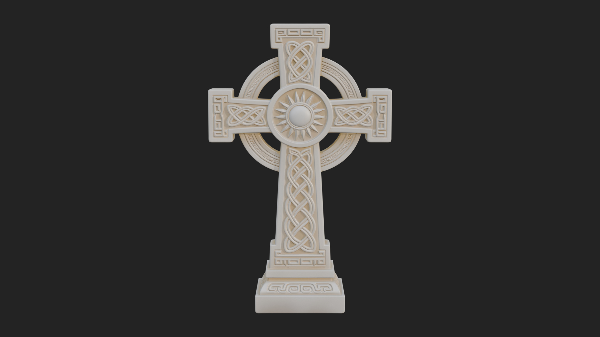 Carved Relief Wall Cross Design 185 3D Print Model 3D Model