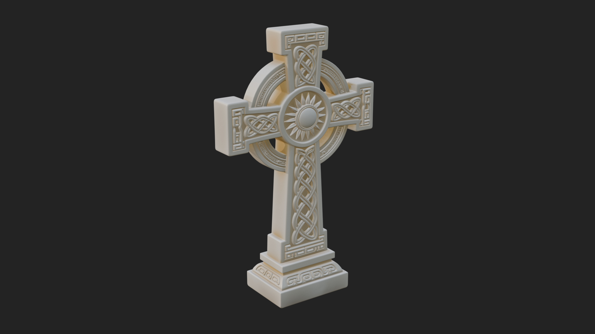 Carved Relief Wall Cross Design 185 3D Print Model 3D Model