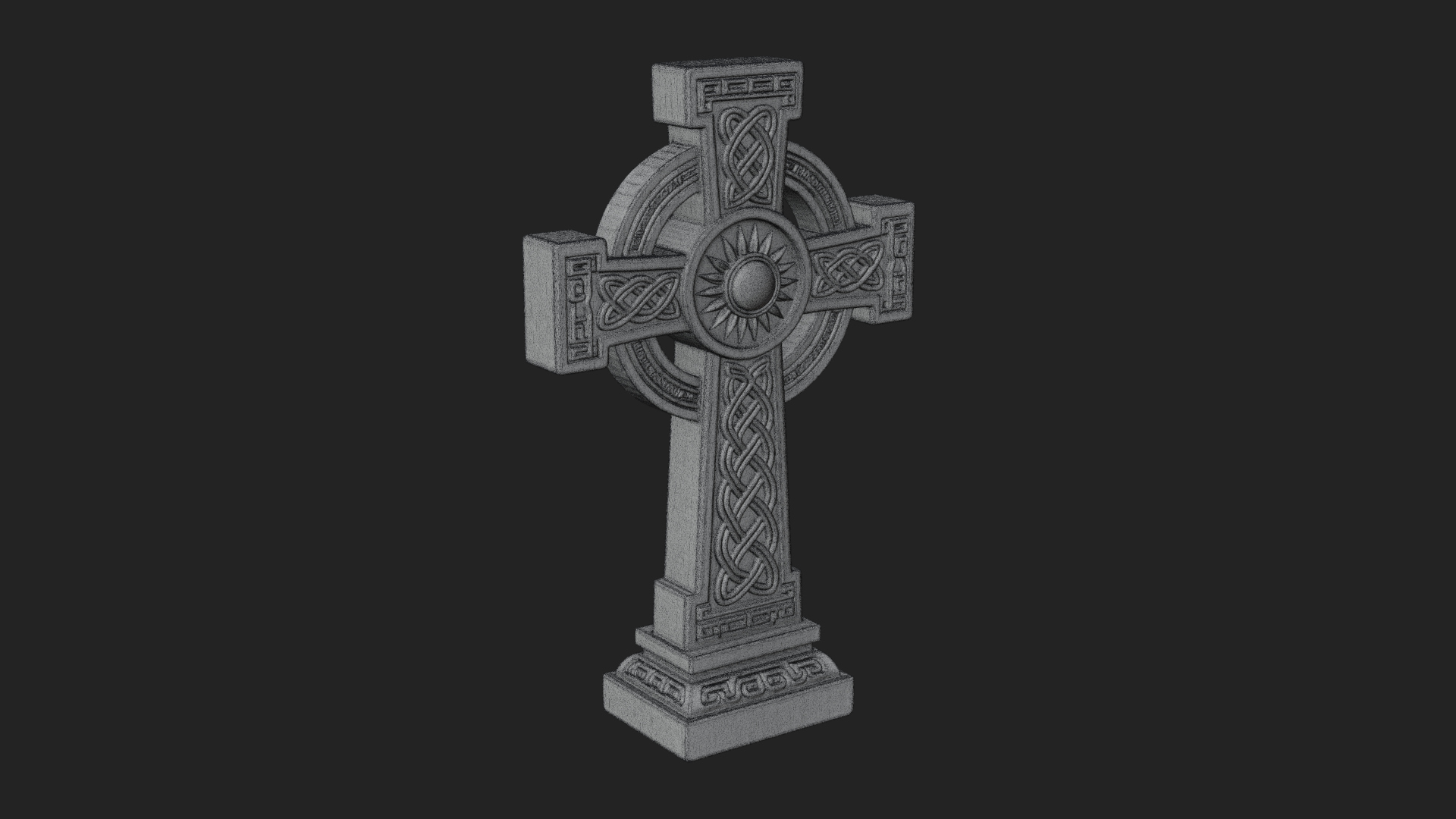 Carved Relief Wall Cross Design 185 3D Print Model 3D Model