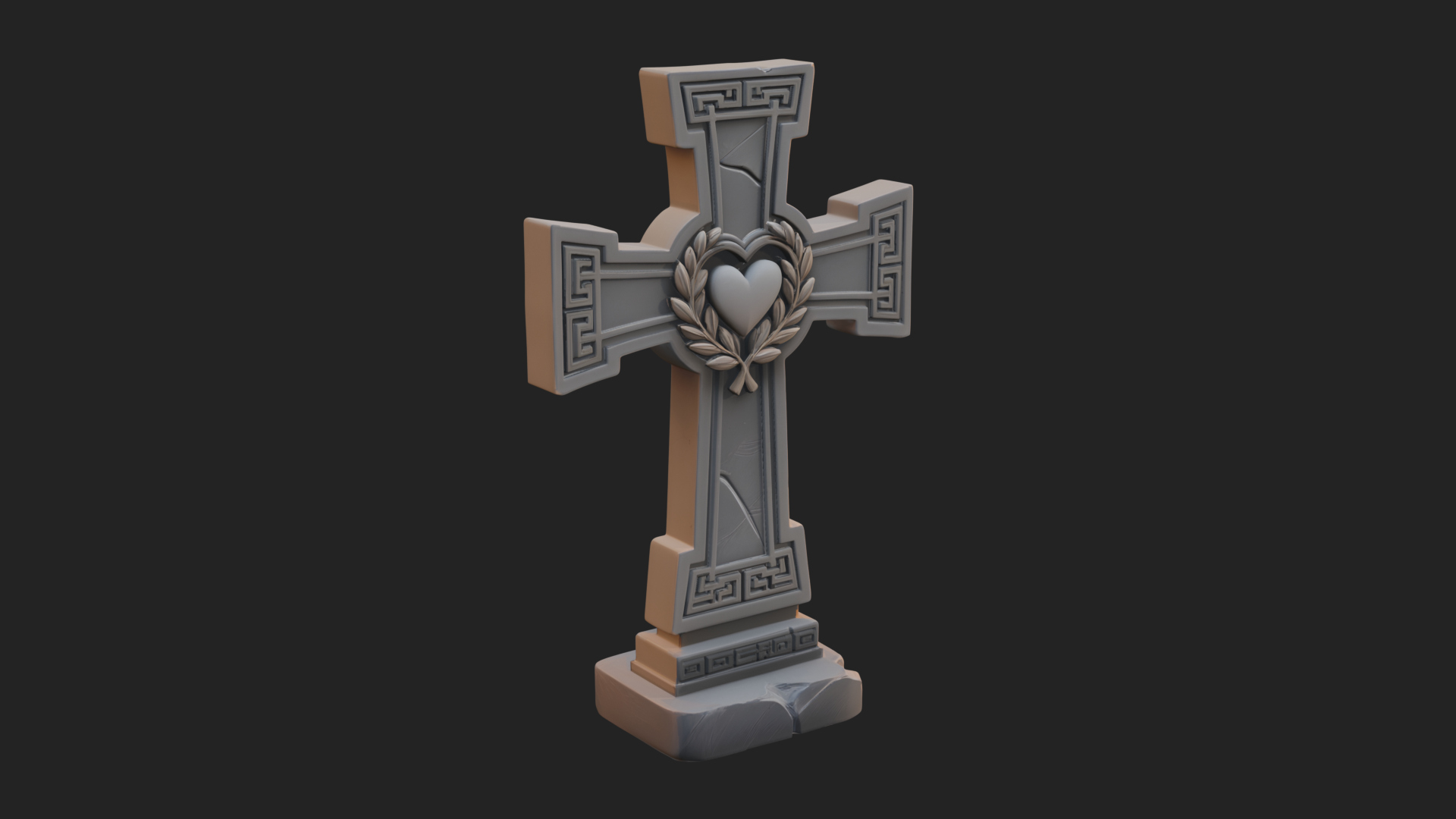 Carved Relief Wall Cross Design 188 3D Print Model 3D Model