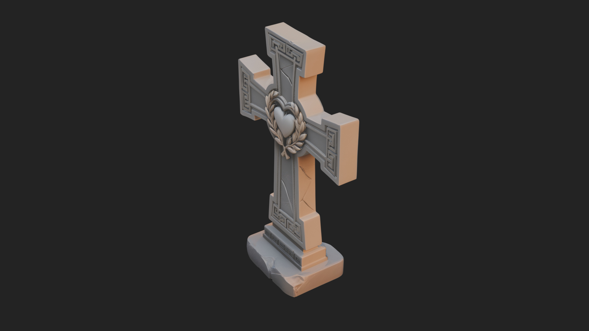 Carved Relief Wall Cross Design 188 3D Print Model 3D Model