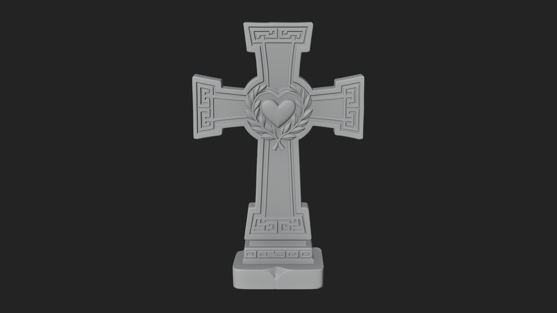 Carved Relief Wall Cross Design 188 3D Print Model 3D Model