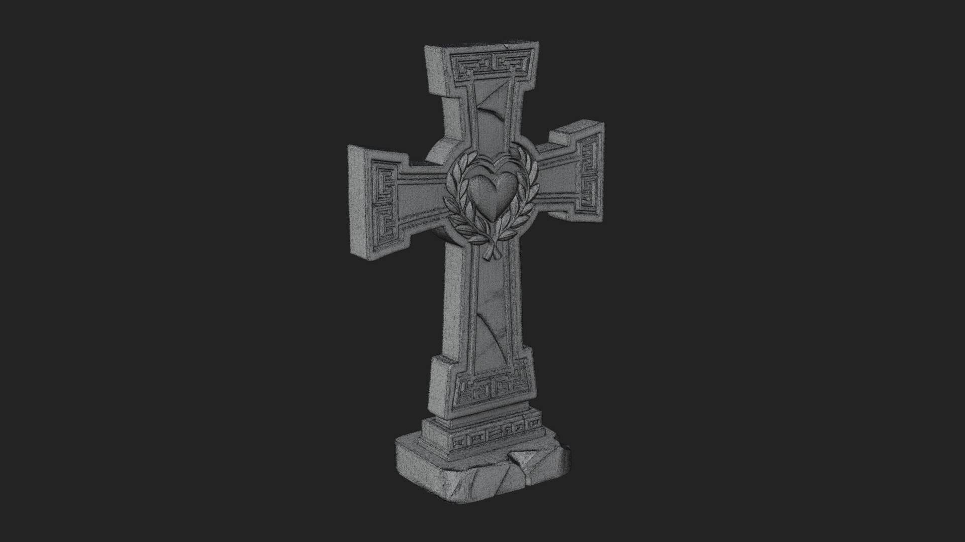 Carved Relief Wall Cross Design 188 3D Print Model 3D Model