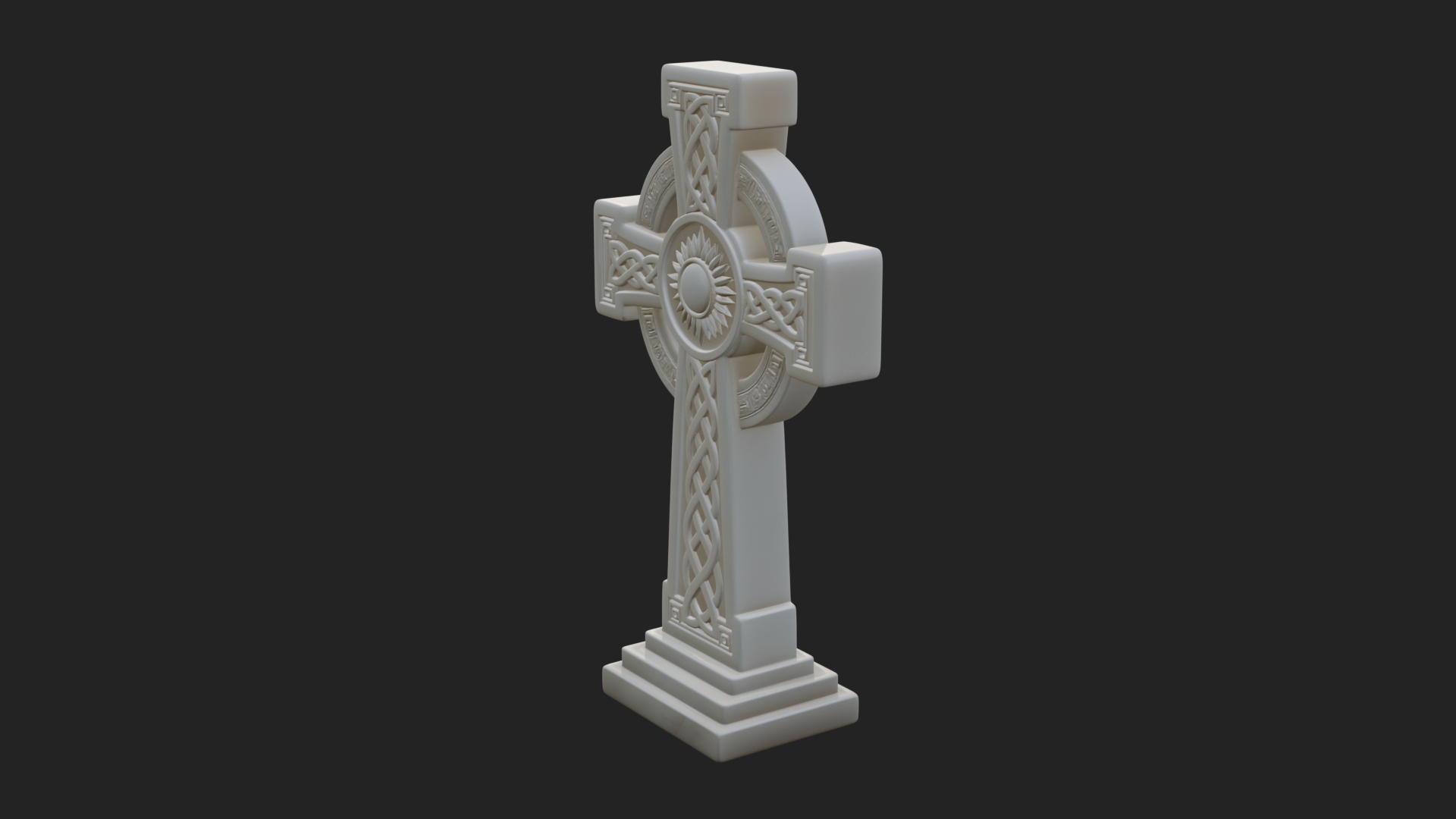 Carved Relief Wall Cross Design 189 3D Print Model 3D Model