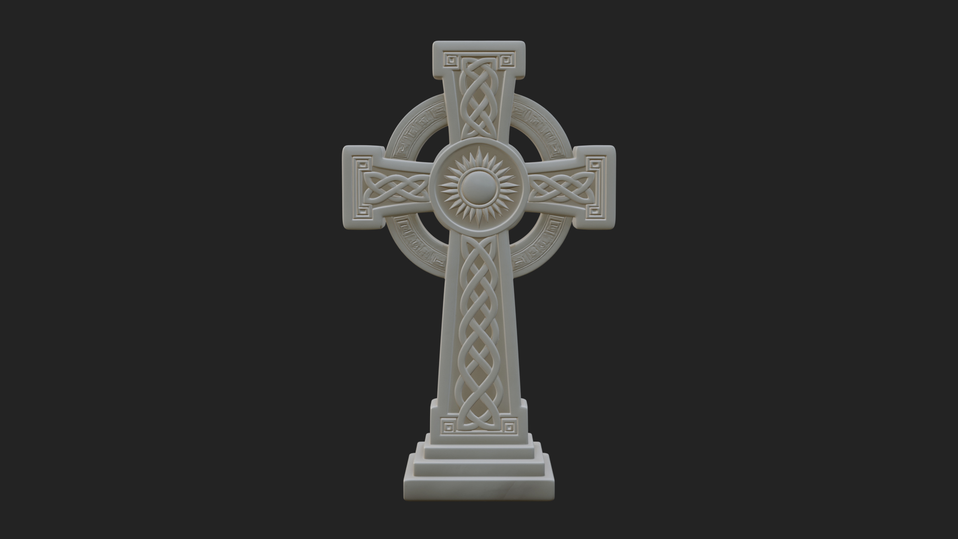 Carved Relief Wall Cross Design 189 3D Print Model 3D Model