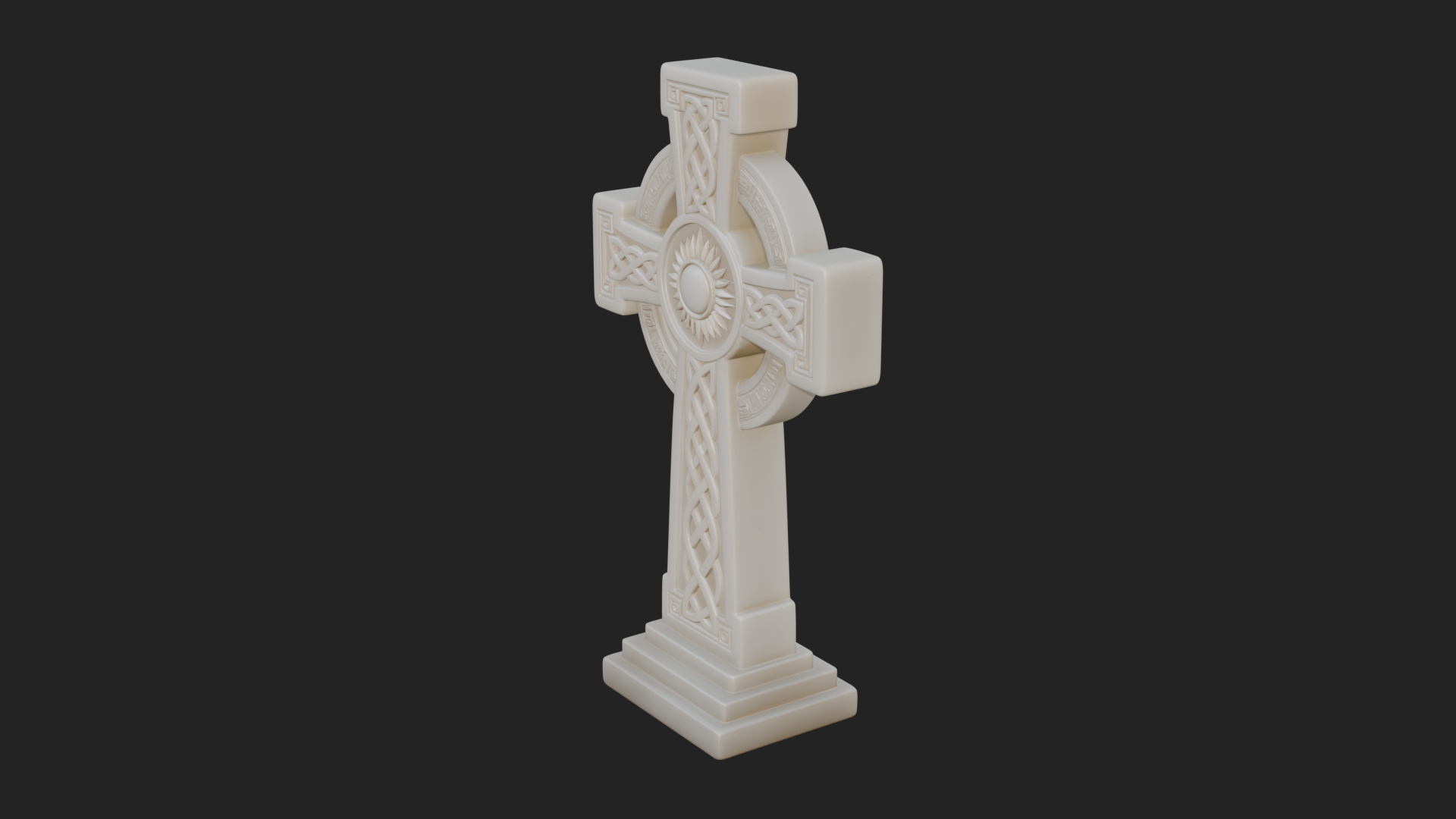 Carved Relief Wall Cross Design 189 3D Print Model 3D Model