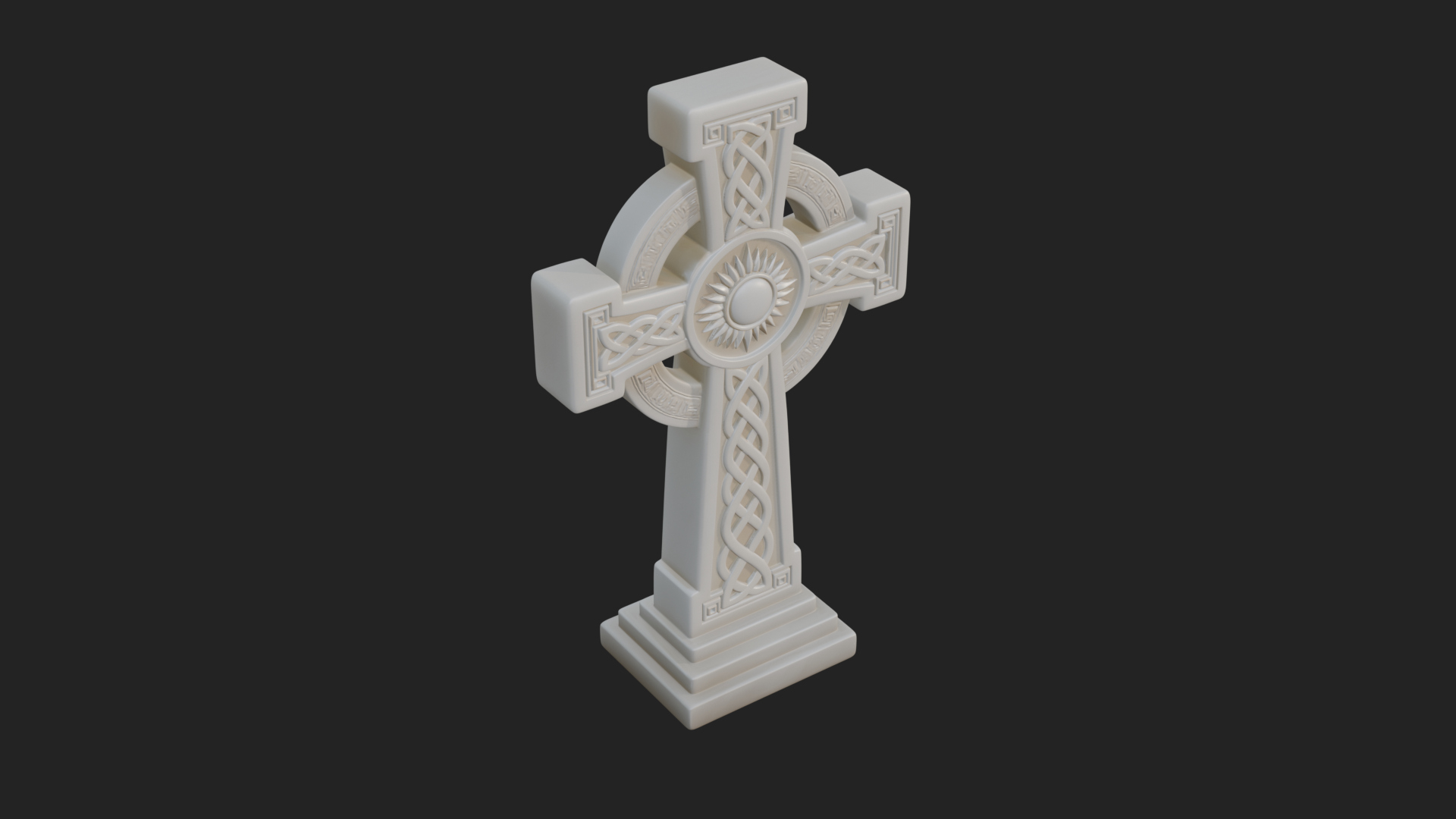 Carved Relief Wall Cross Design 189 3D Print Model 3D Model