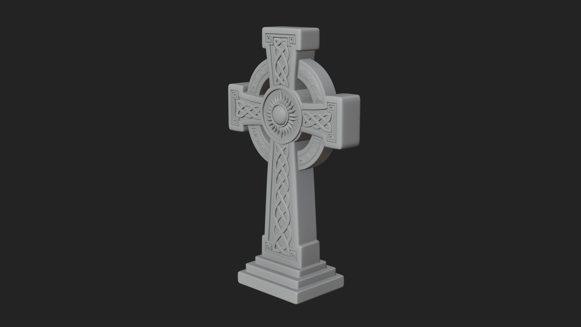 Carved Relief Wall Cross Design 189 3D Print Model 3D Model
