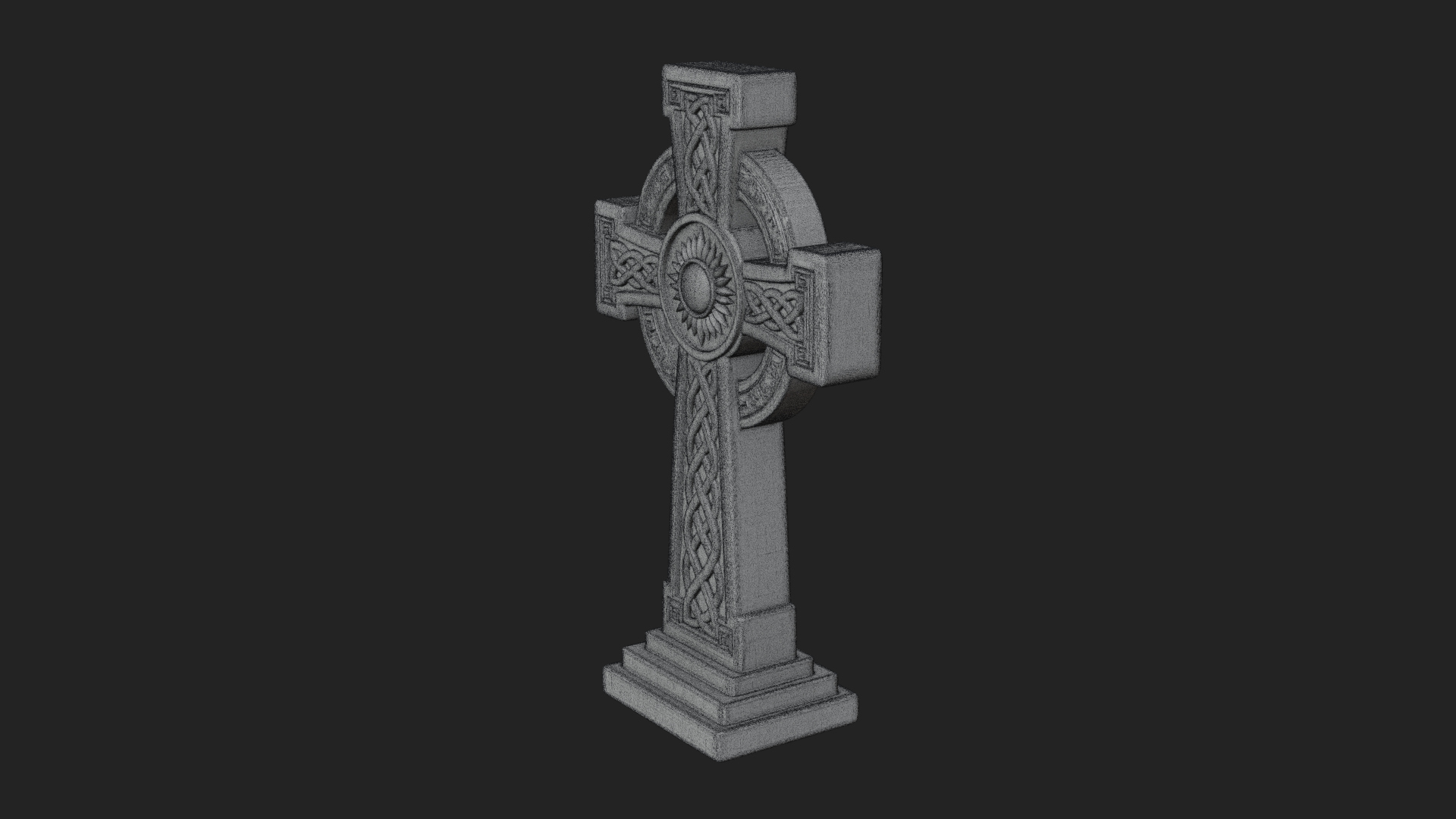 Carved Relief Wall Cross Design 189 3D Print Model 3D Model