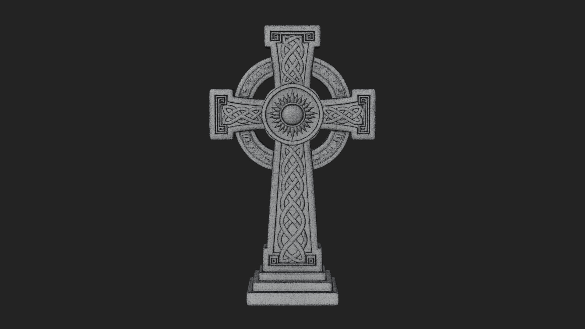 Carved Relief Wall Cross Design 189 3D Print Model 3D Model