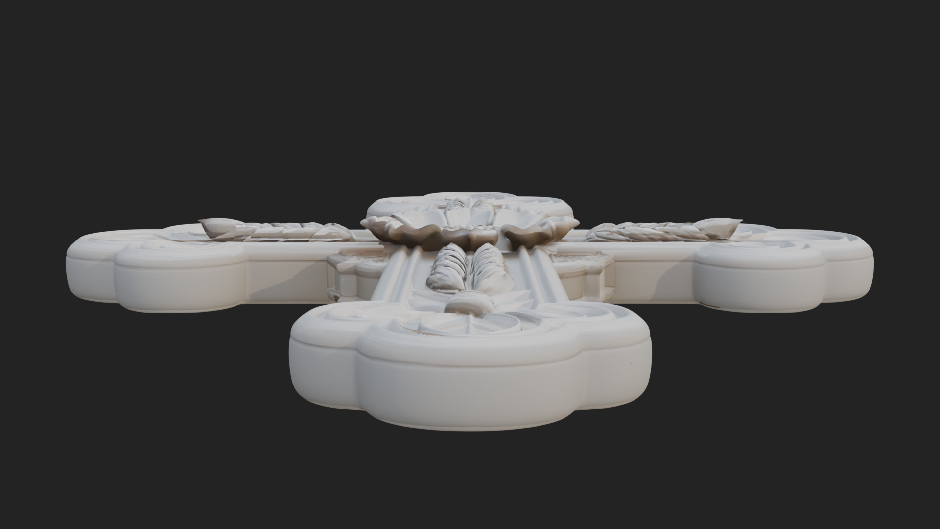 Carved Relief Wall Cross Design 19 3D Print Model 3D Model