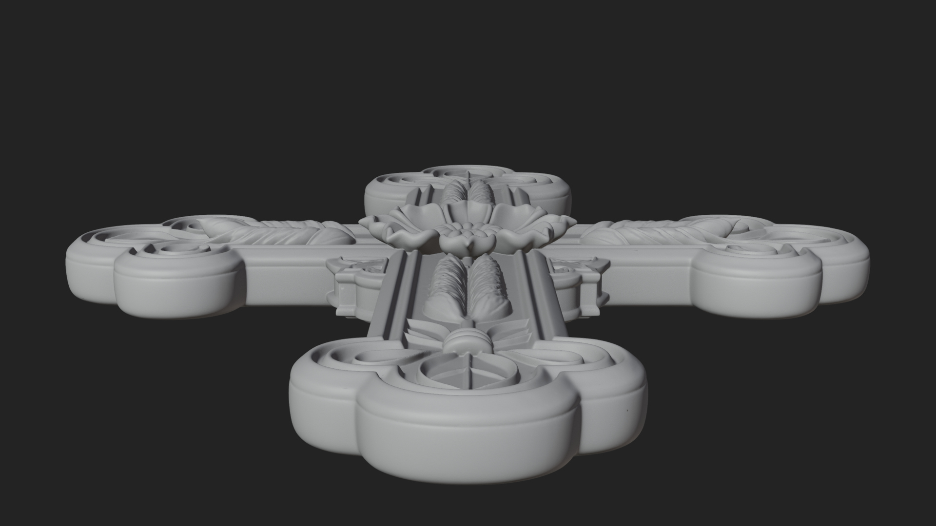 Carved Relief Wall Cross Design 19 3D Print Model 3D Model