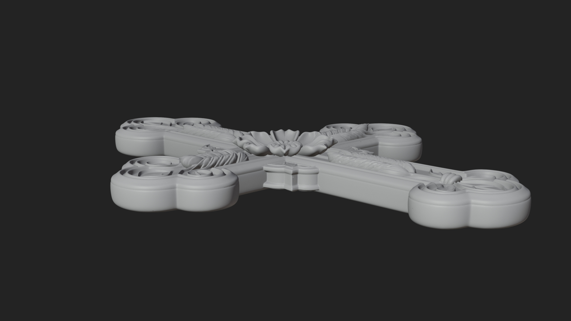 Carved Relief Wall Cross Design 19 3D Print Model 3D Model