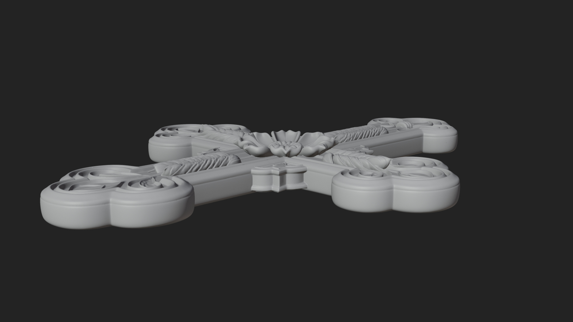Carved Relief Wall Cross Design 19 3D Print Model 3D Model