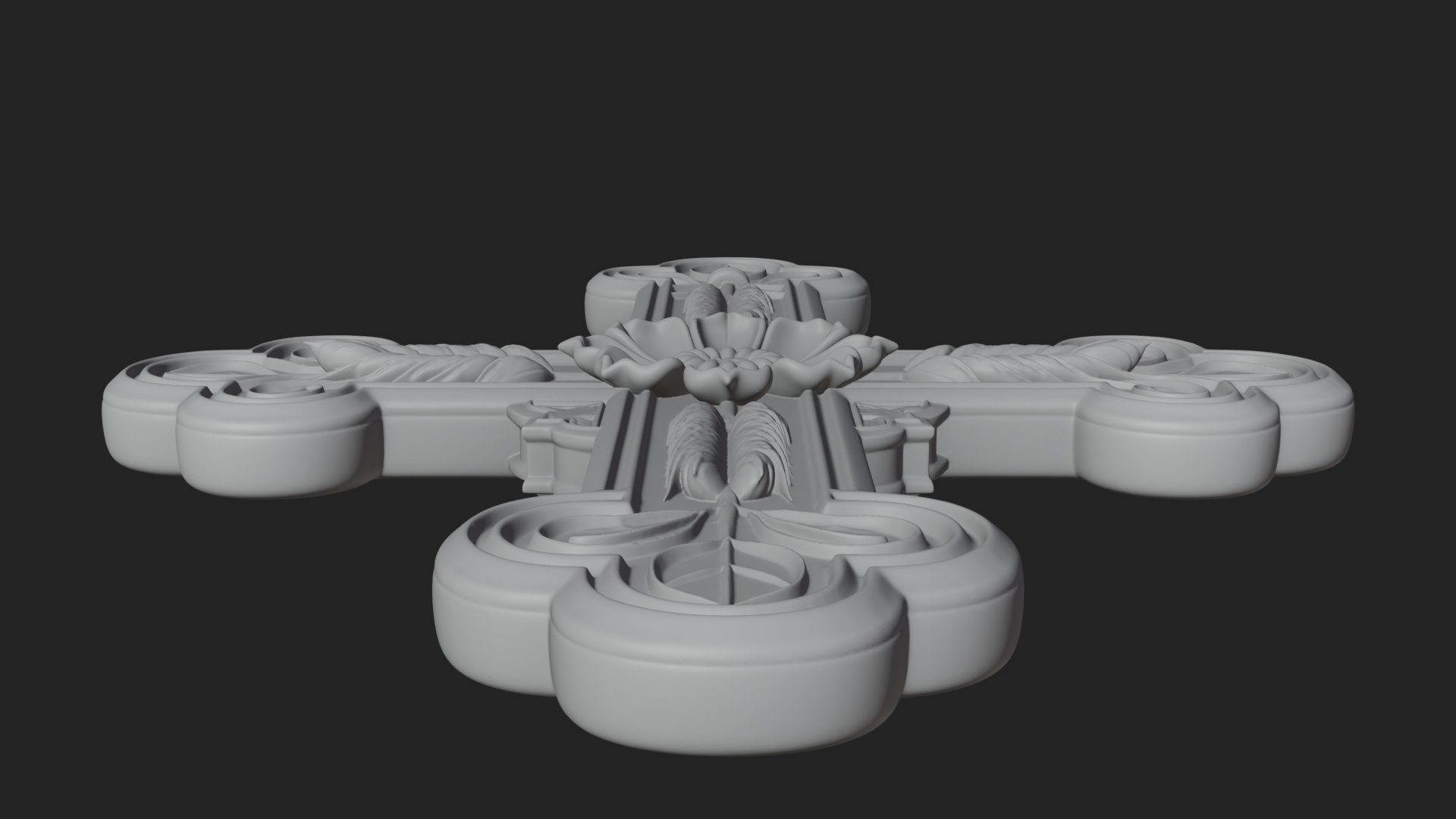 Carved Relief Wall Cross Design 19 3D Print Model 3D Model