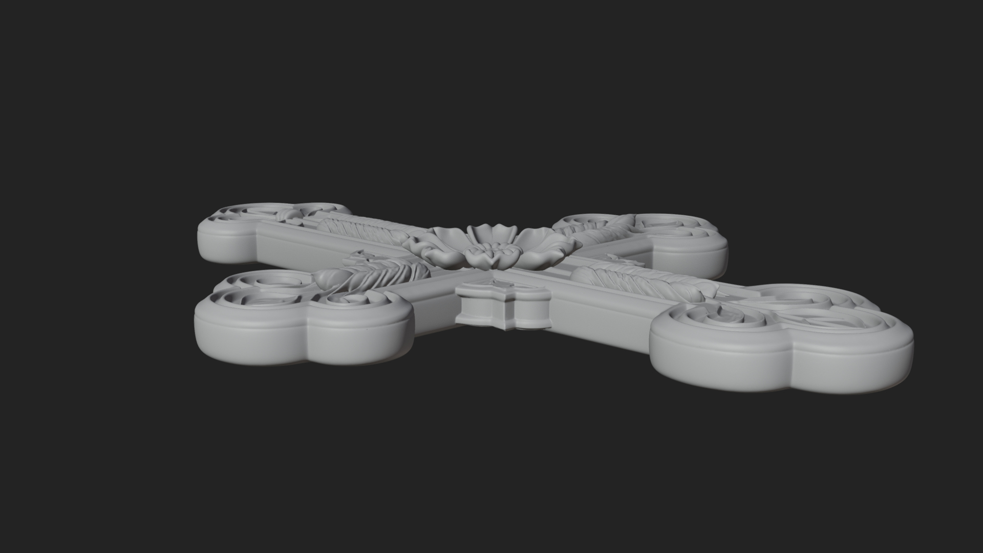 Carved Relief Wall Cross Design 19 3D Print Model 3D Model