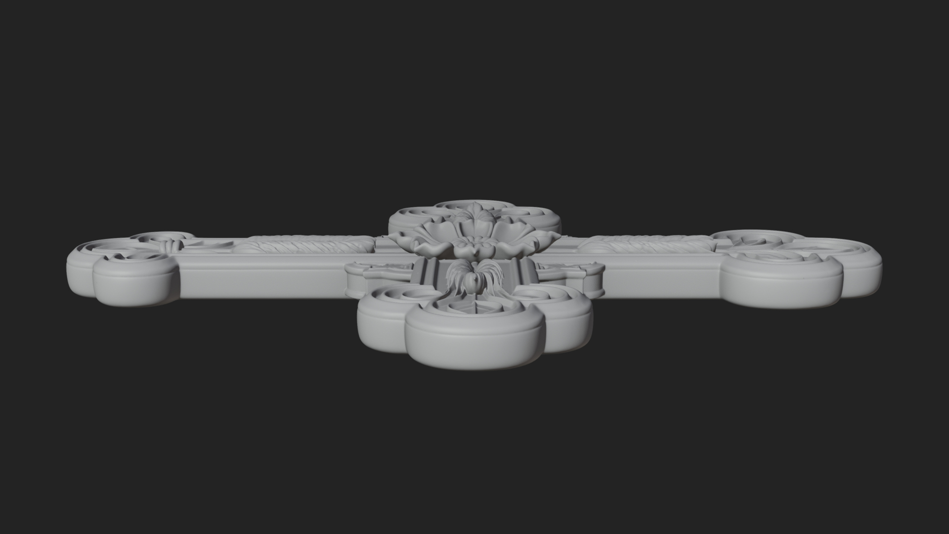 Carved Relief Wall Cross Design 19 3D Print Model 3D Model