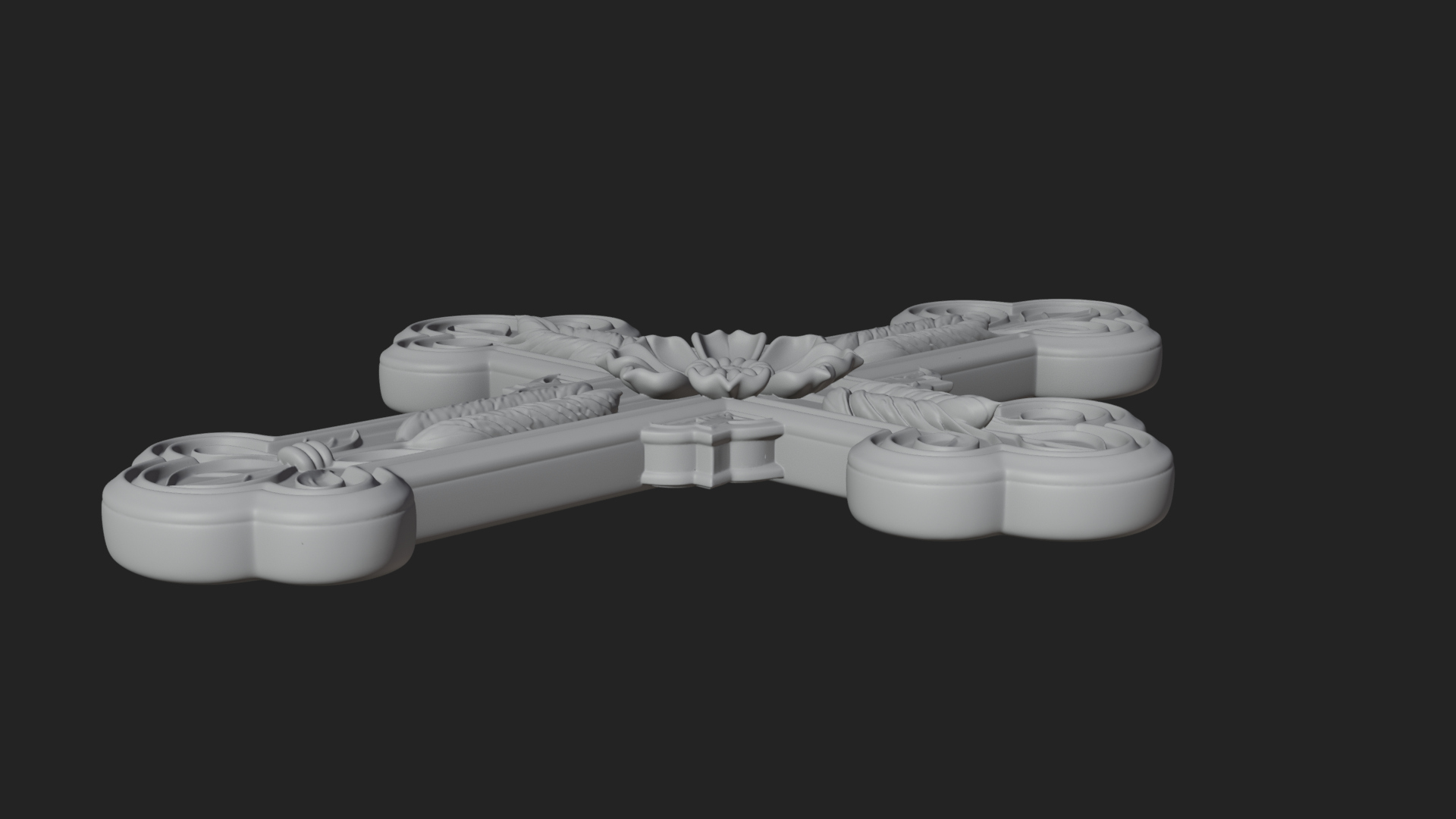 Carved Relief Wall Cross Design 19 3D Print Model 3D Model
