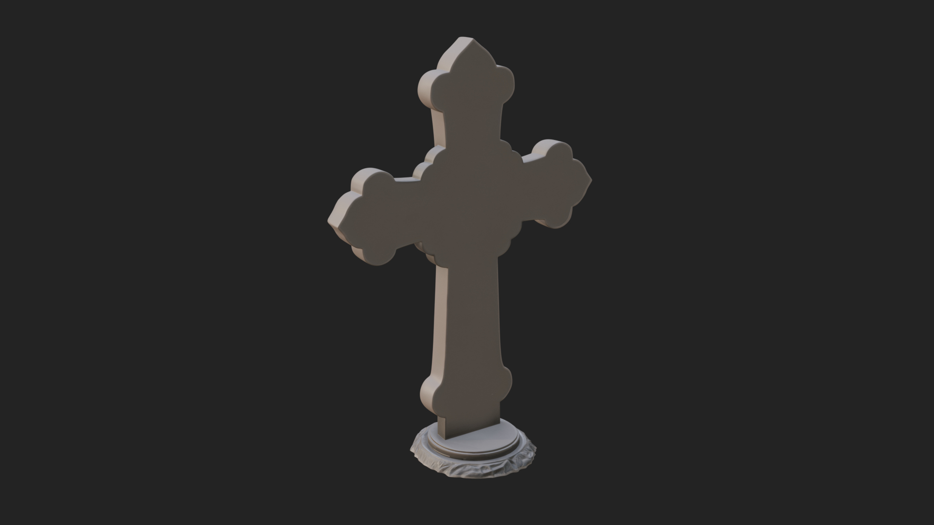 Carved Relief Wall Cross Design 190 3D Print Model 3D Model