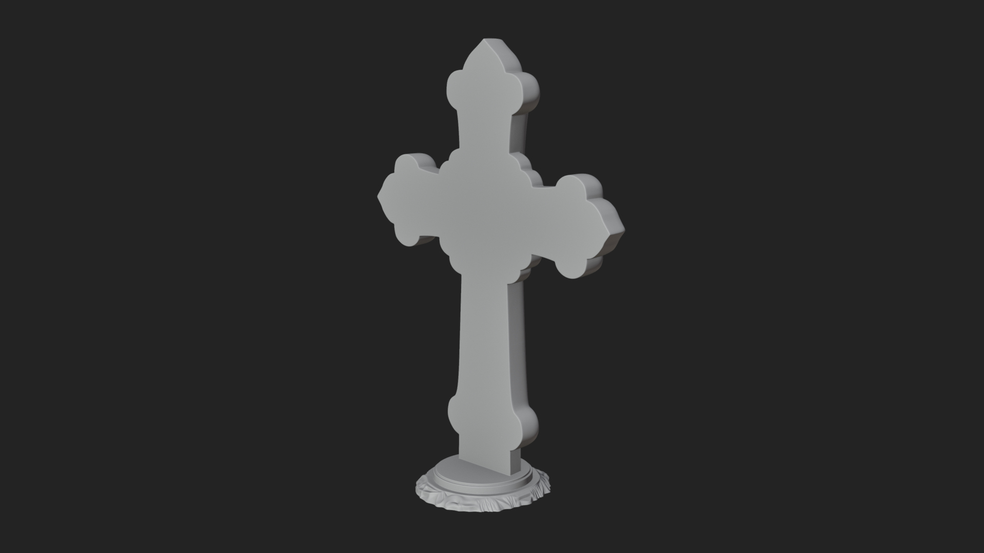 Carved Relief Wall Cross Design 190 3D Print Model 3D Model