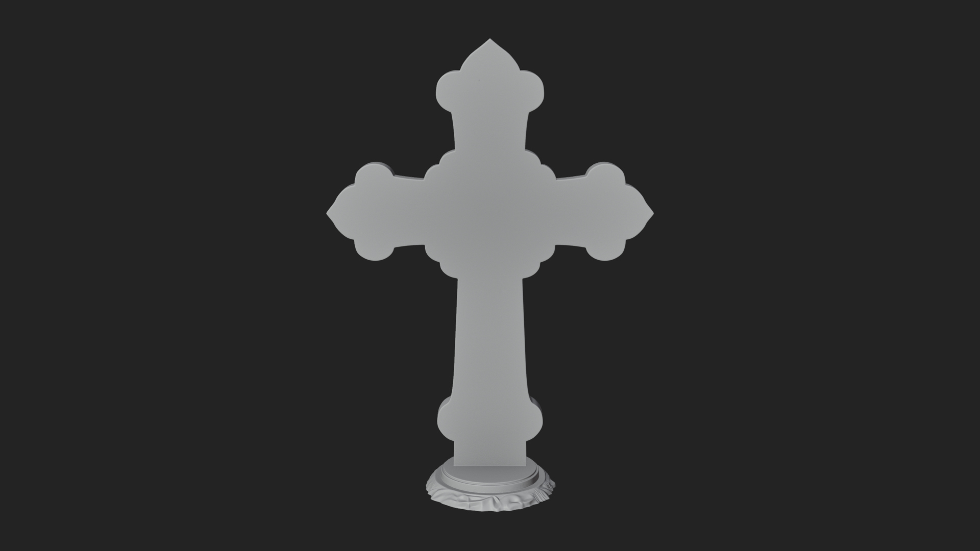 Carved Relief Wall Cross Design 190 3D Print Model 3D Model