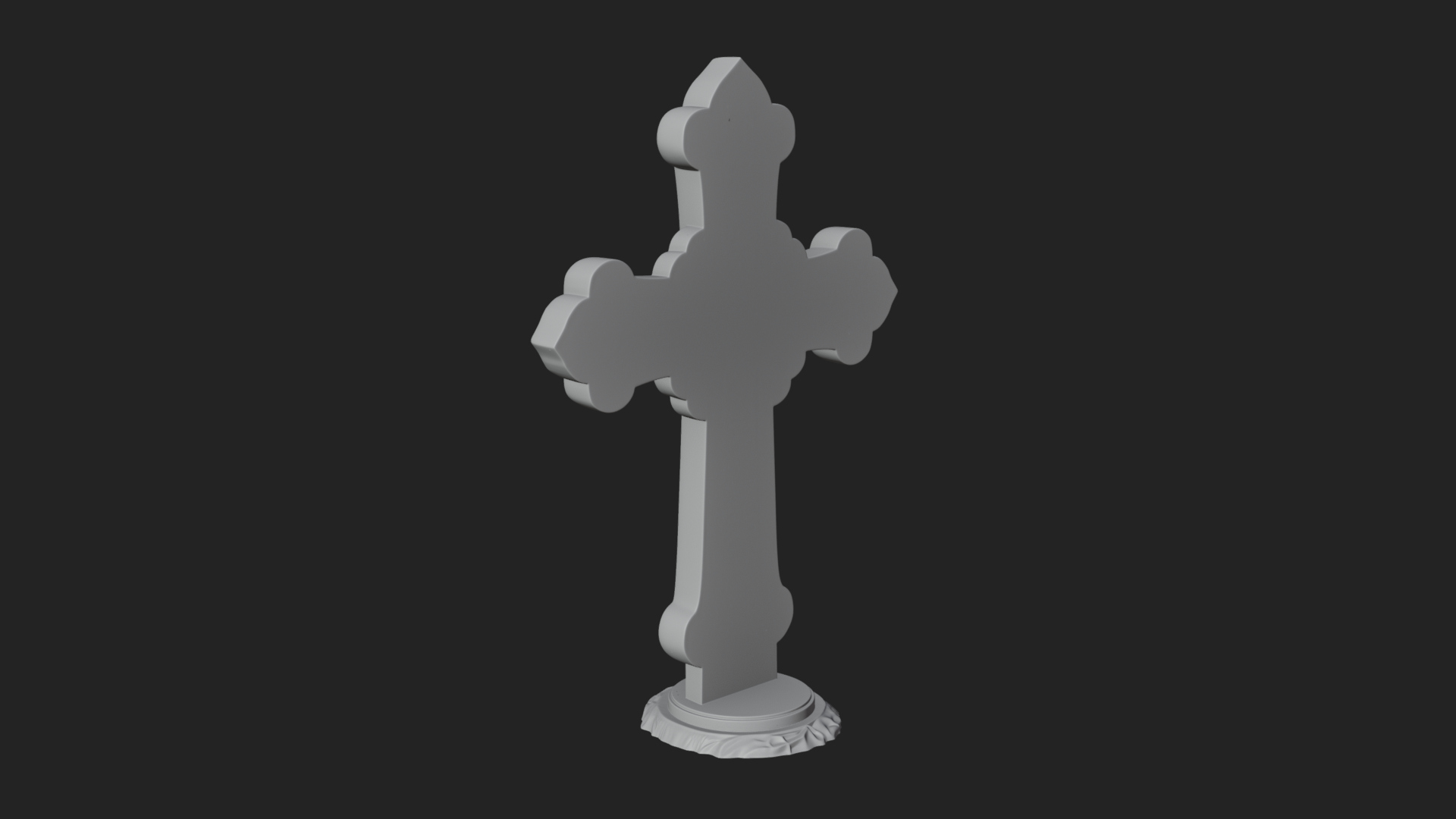 Carved Relief Wall Cross Design 190 3D Print Model 3D Model