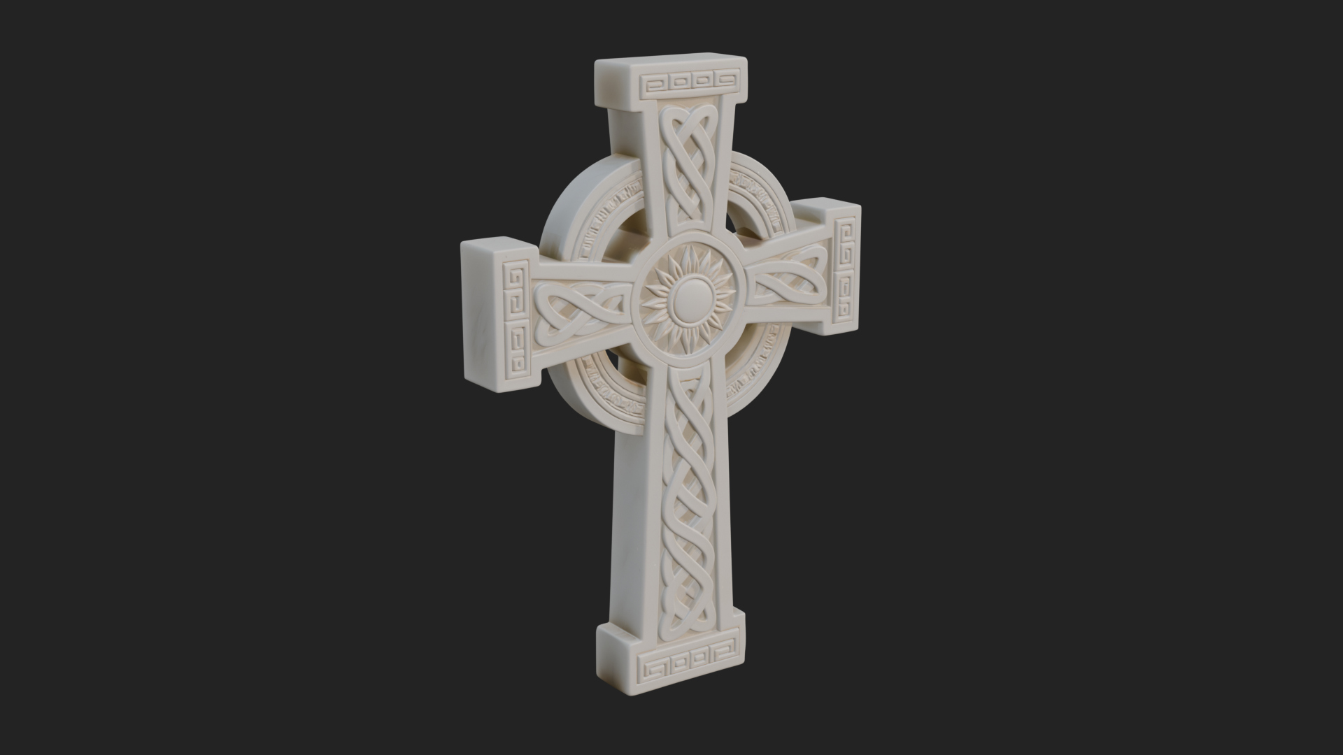 Carved Relief Wall Cross Design 192 3D Print Model 3D Model