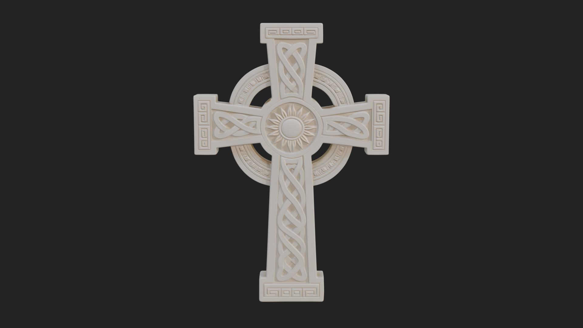 Carved Relief Wall Cross Design 192 3D Print Model 3D Model
