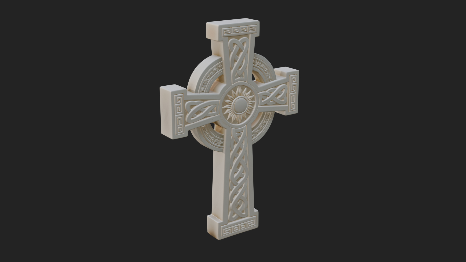 Carved Relief Wall Cross Design 192 3D Print Model 3D Model