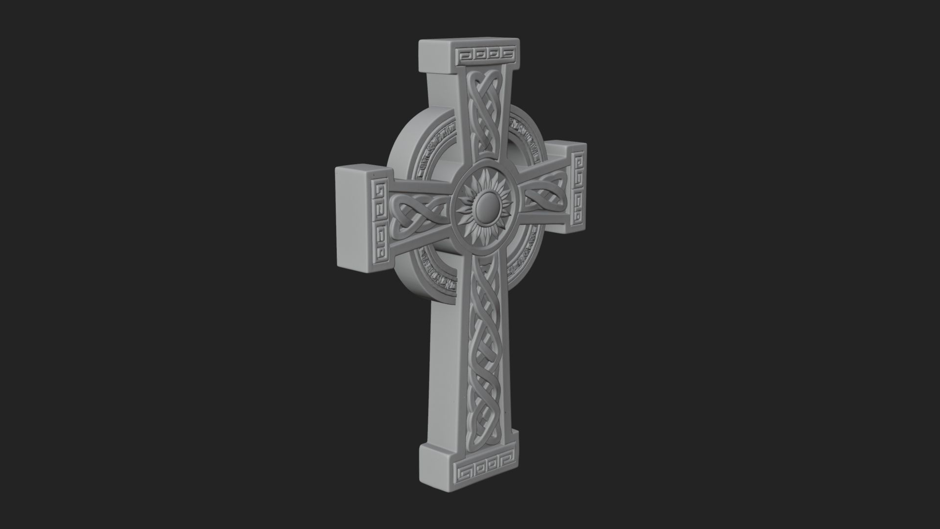 Carved Relief Wall Cross Design 192 3D Print Model 3D Model