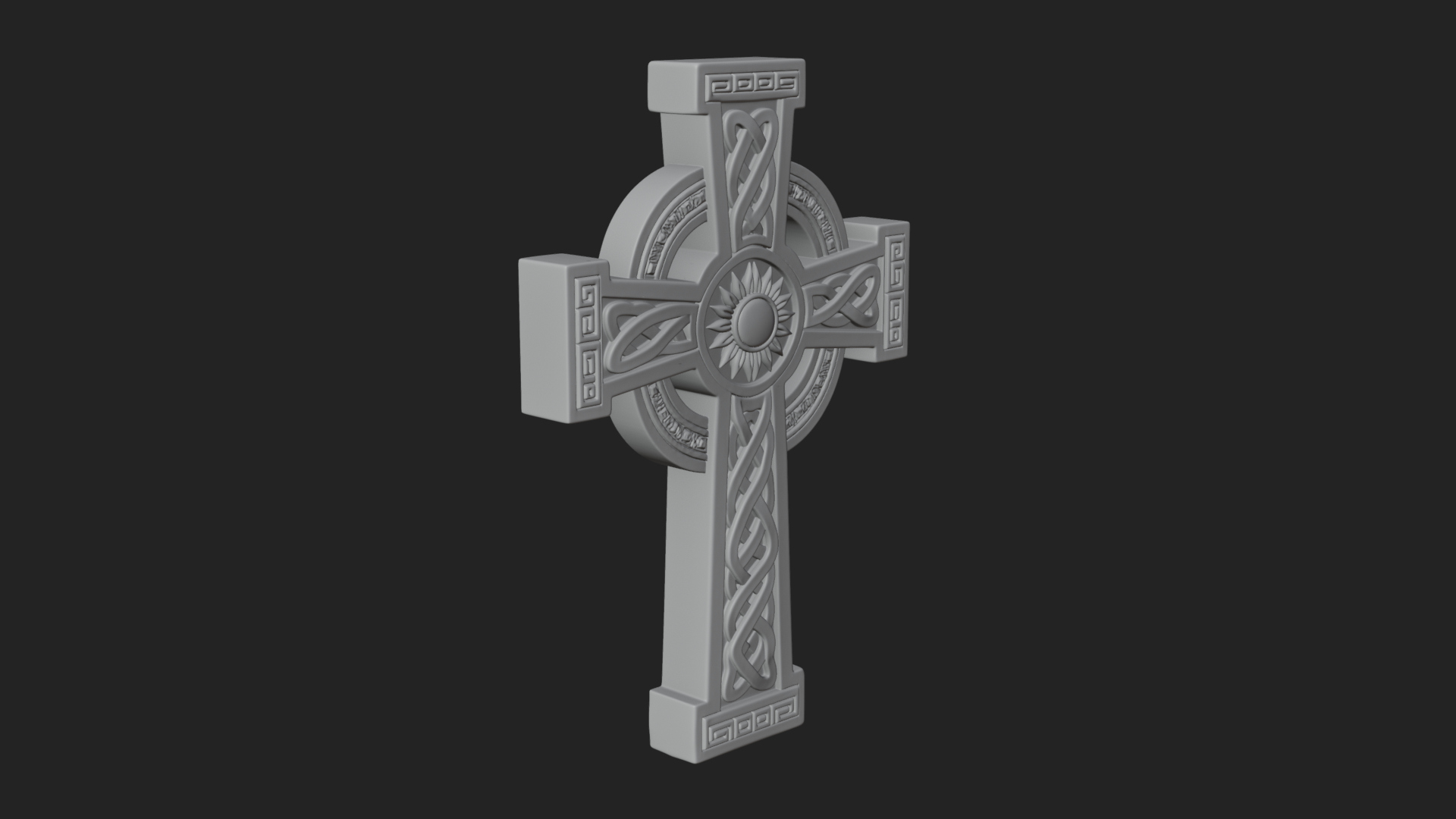 Carved Relief Wall Cross Design 192 3D Print Model 3D Model