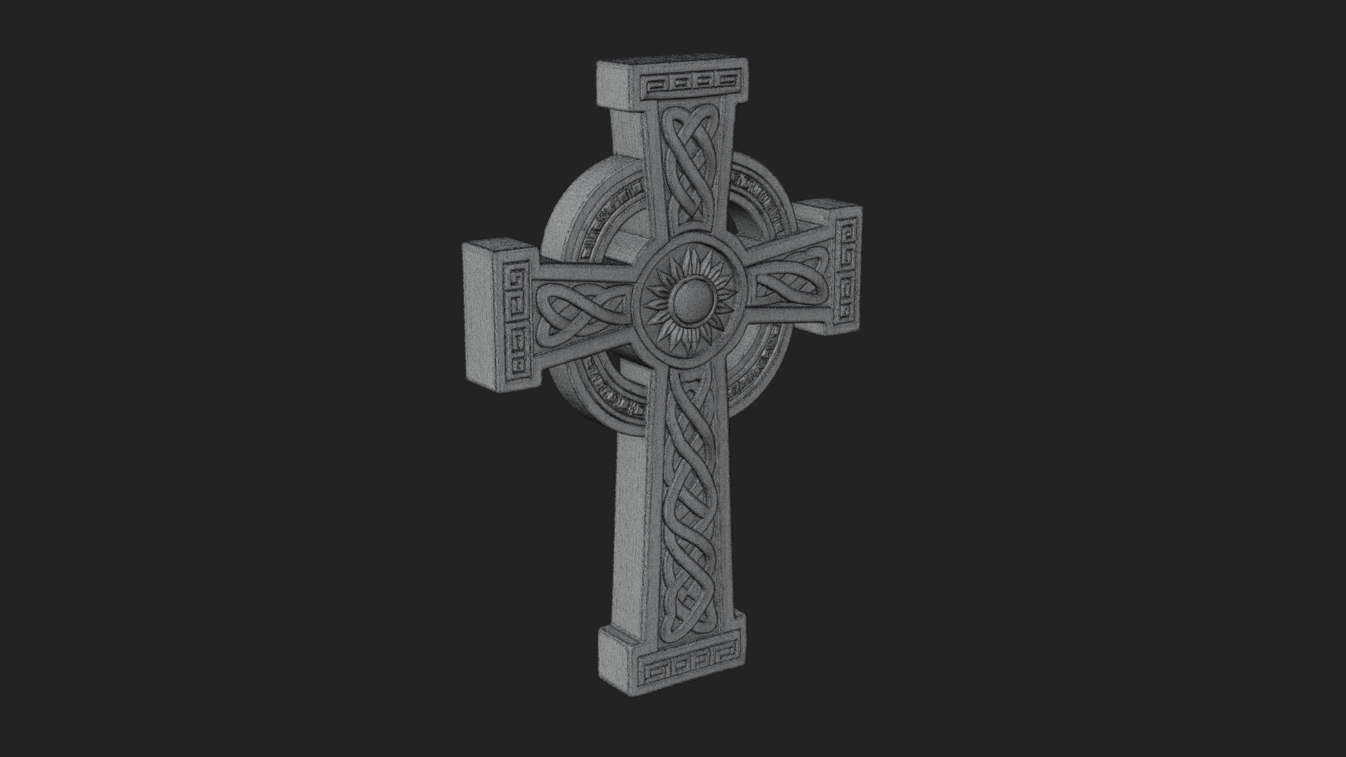 Carved Relief Wall Cross Design 192 3D Print Model 3D Model