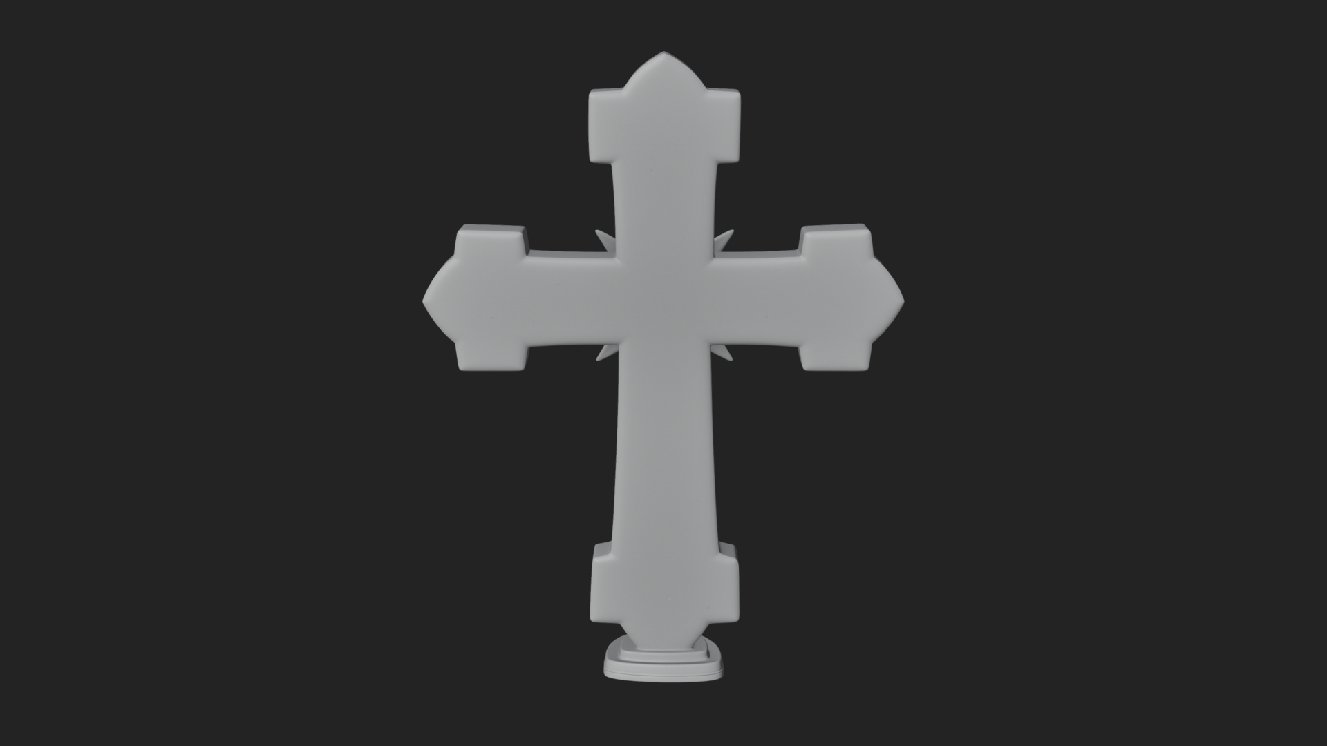Carved Relief Wall Cross Design 194 3D Print Model 3D Model