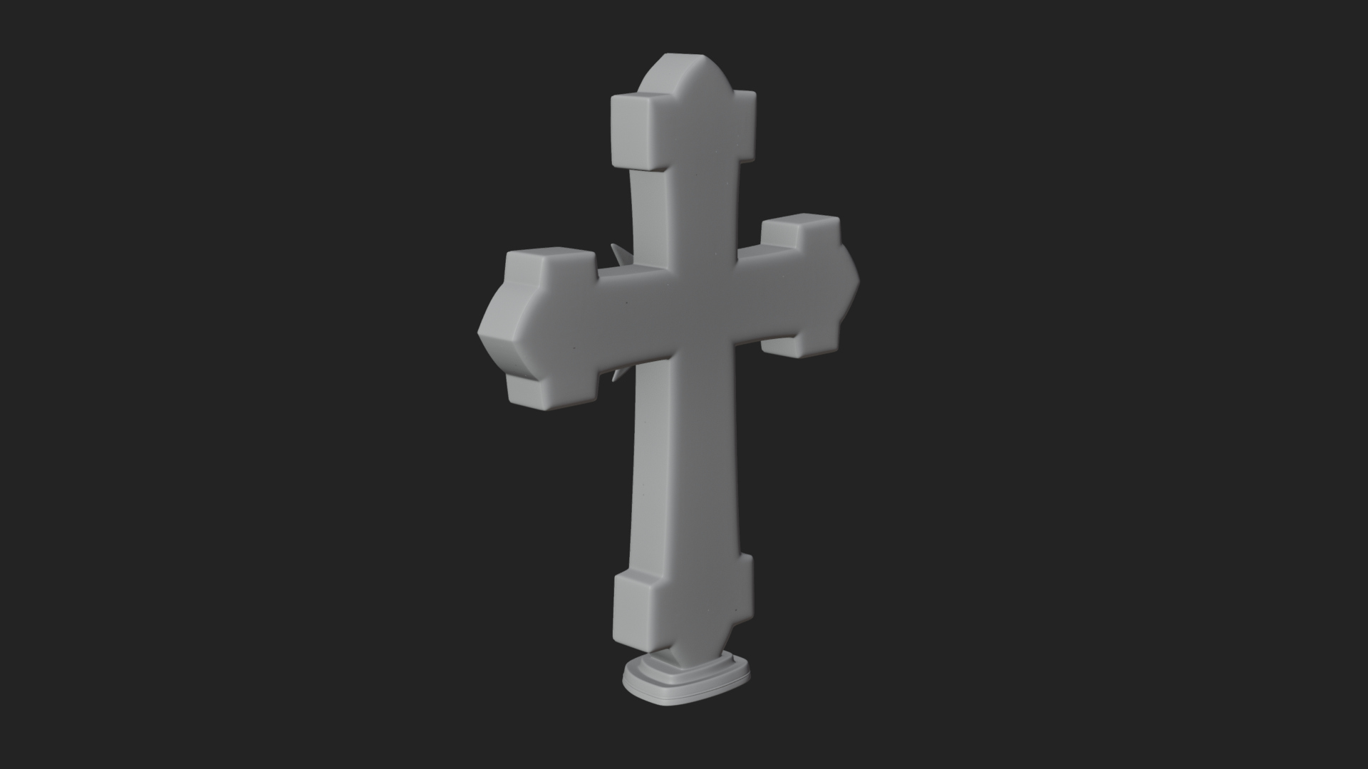 Carved Relief Wall Cross Design 194 3D Print Model 3D Model