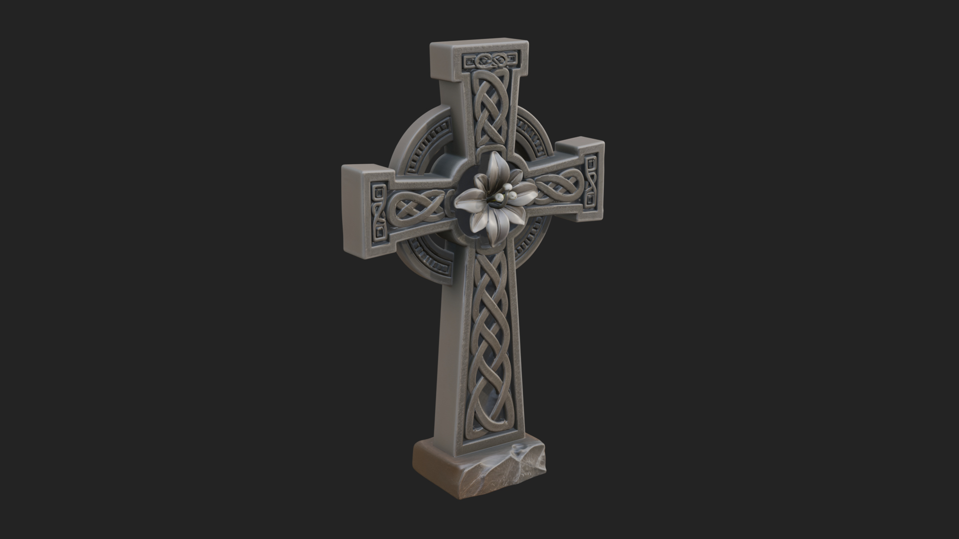 Carved Relief Wall Cross Design 197 3D Print Model 3D Model