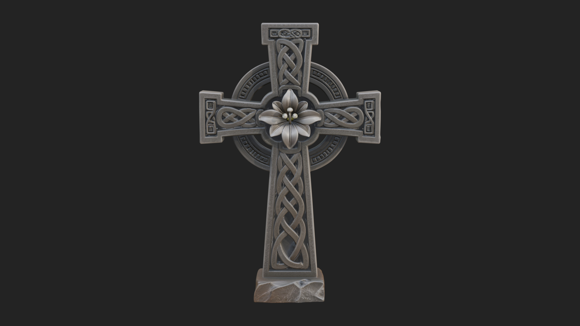 Carved Relief Wall Cross Design 197 3D Print Model 3D Model