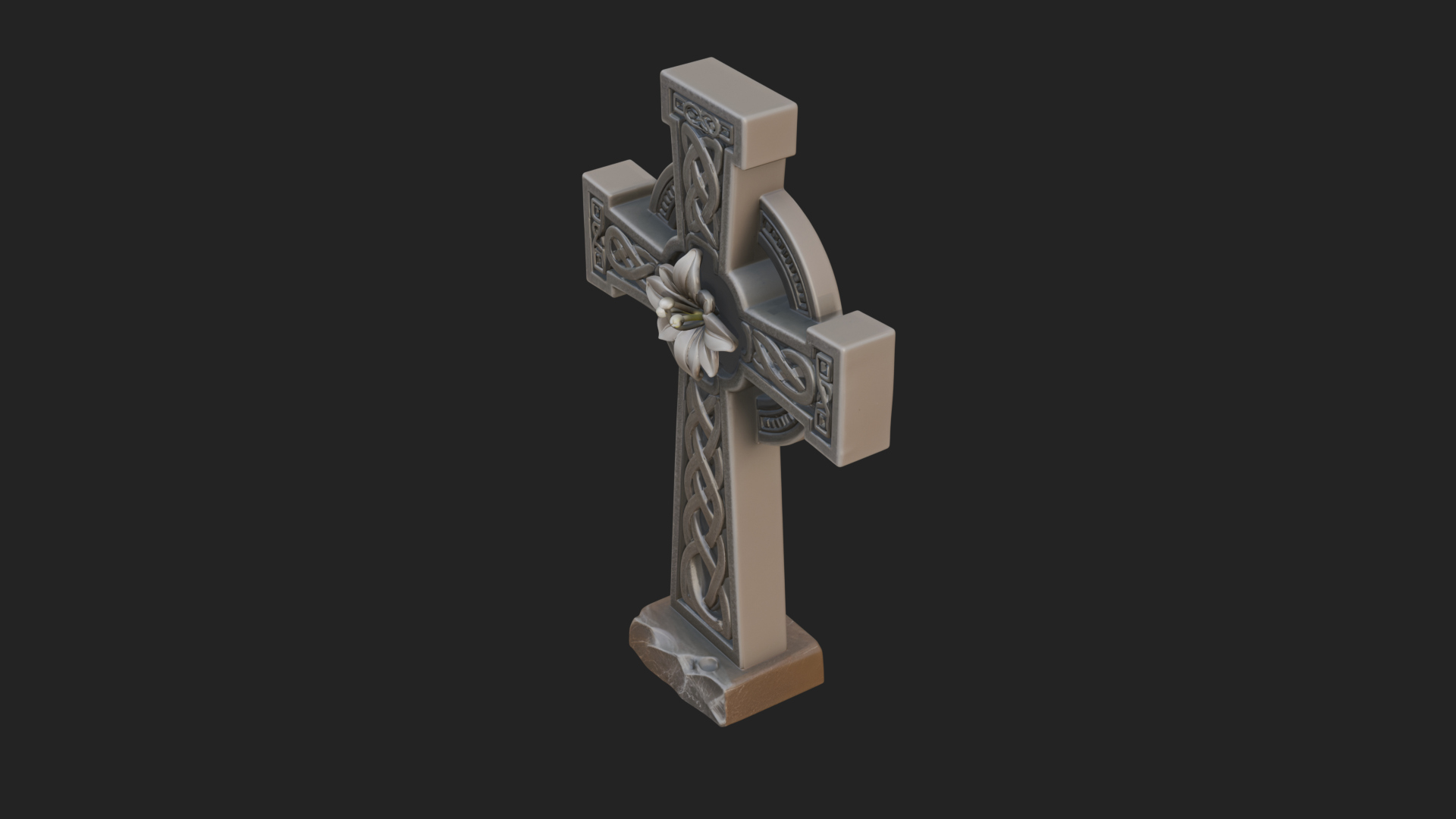 Carved Relief Wall Cross Design 197 3D Print Model 3D Model