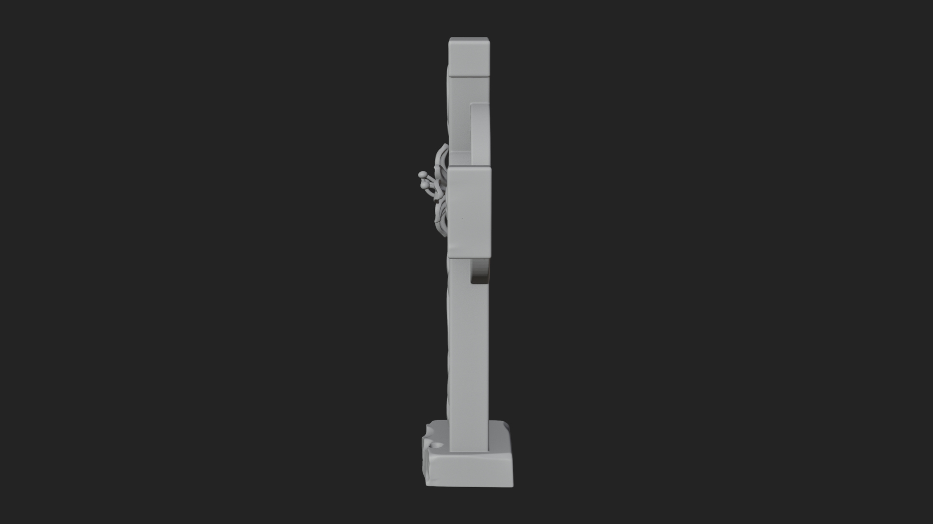 Carved Relief Wall Cross Design 197 3D Print Model 3D Model