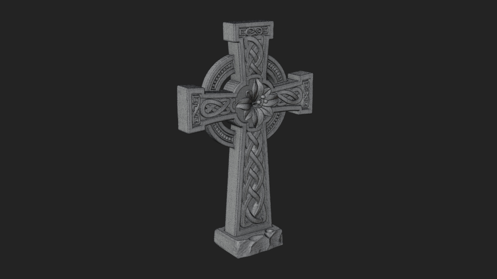 Carved Relief Wall Cross Design 197 3D Print Model 3D Model