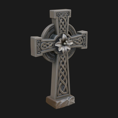 Carved Relief Wall Cross Design 197 3D Print Model