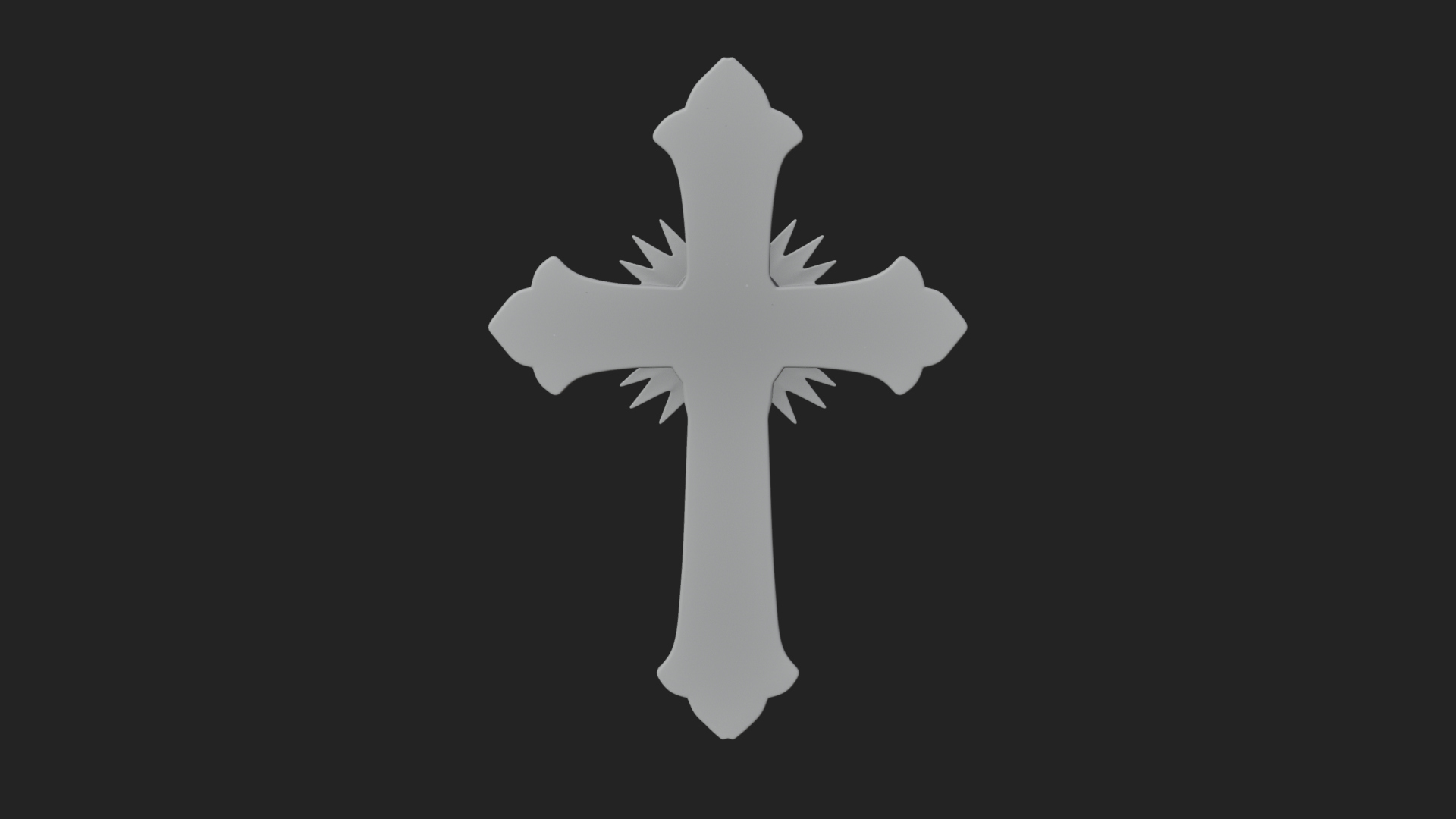 Carved Relief Wall Cross Design 198 3D Print Model 3D Model