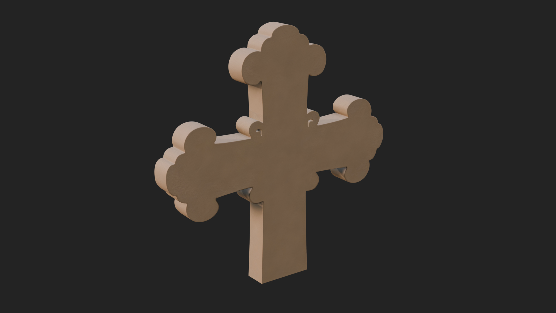 Carved Relief Wall Cross Design 2 3D Print Model 3D Model