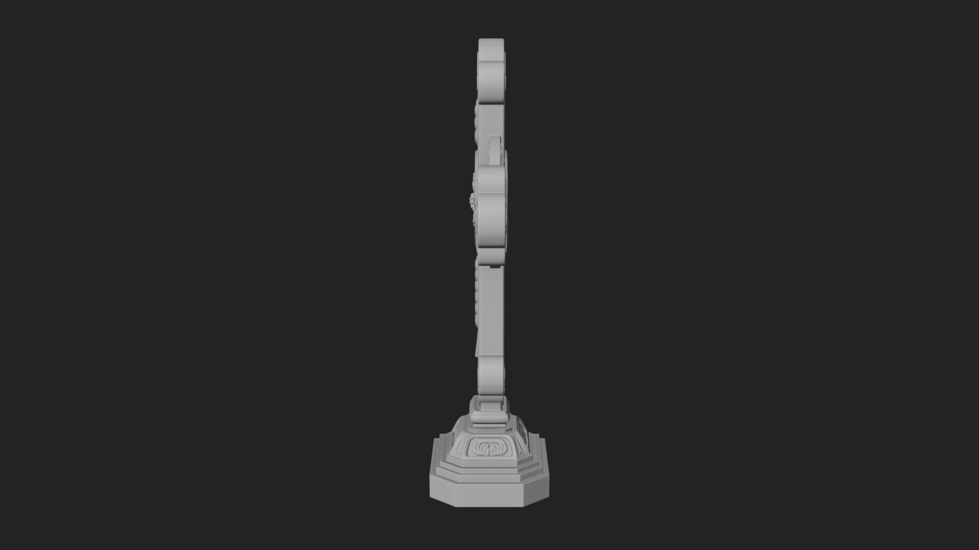 Carved Relief Wall Cross Design 20 3D Print Model 3D Model