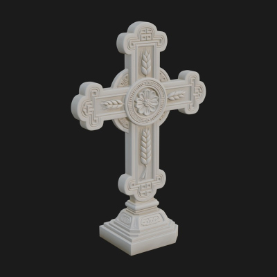 Carved Relief Wall Cross Design 20 3D Print Model