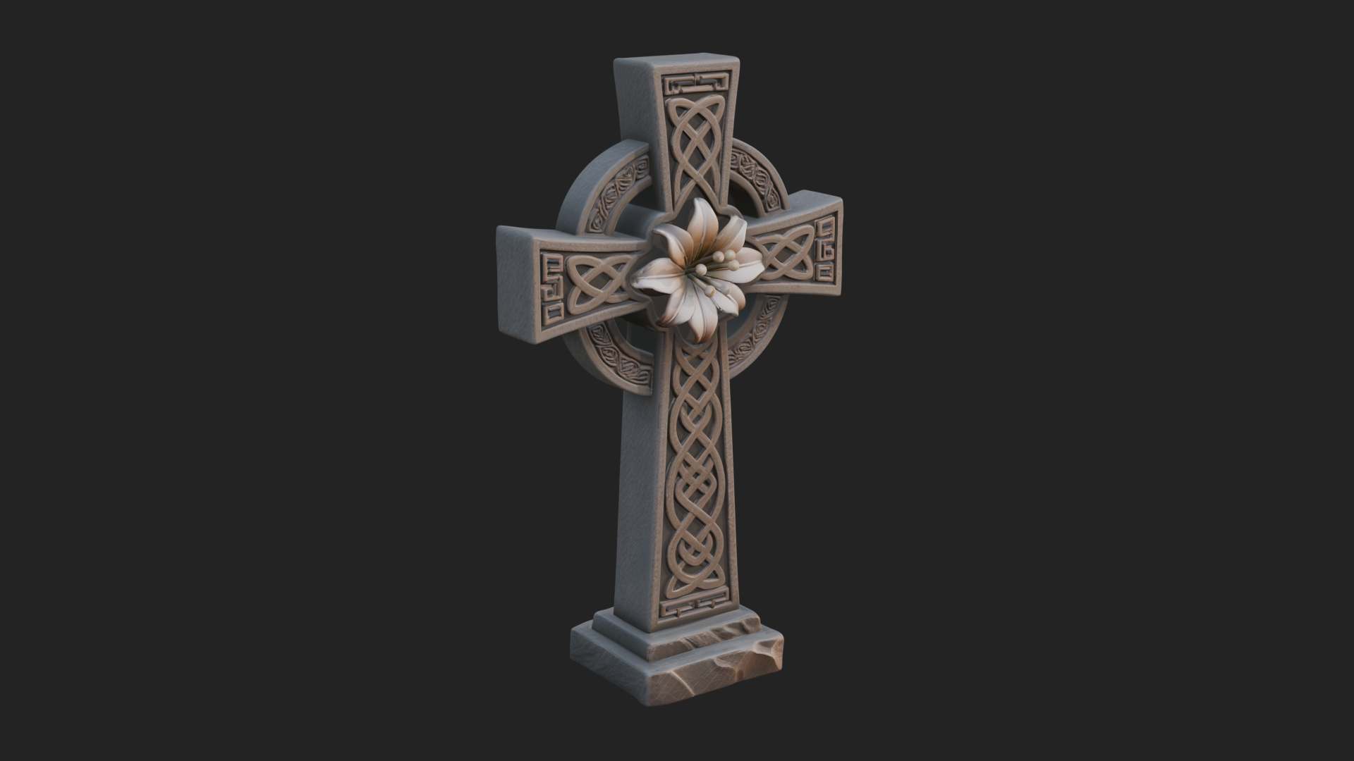 Carved Relief Wall Cross Design 203 3D Print Model 3D Model