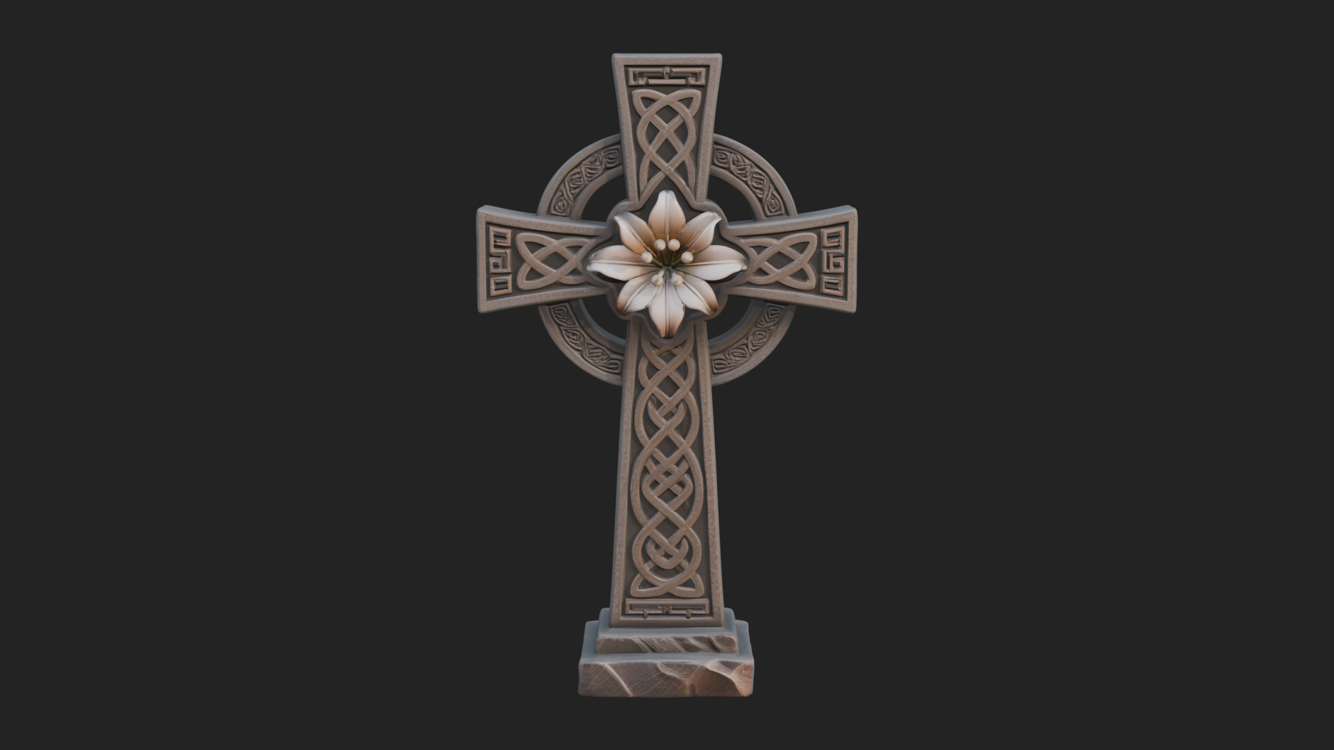 Carved Relief Wall Cross Design 203 3D Print Model 3D Model