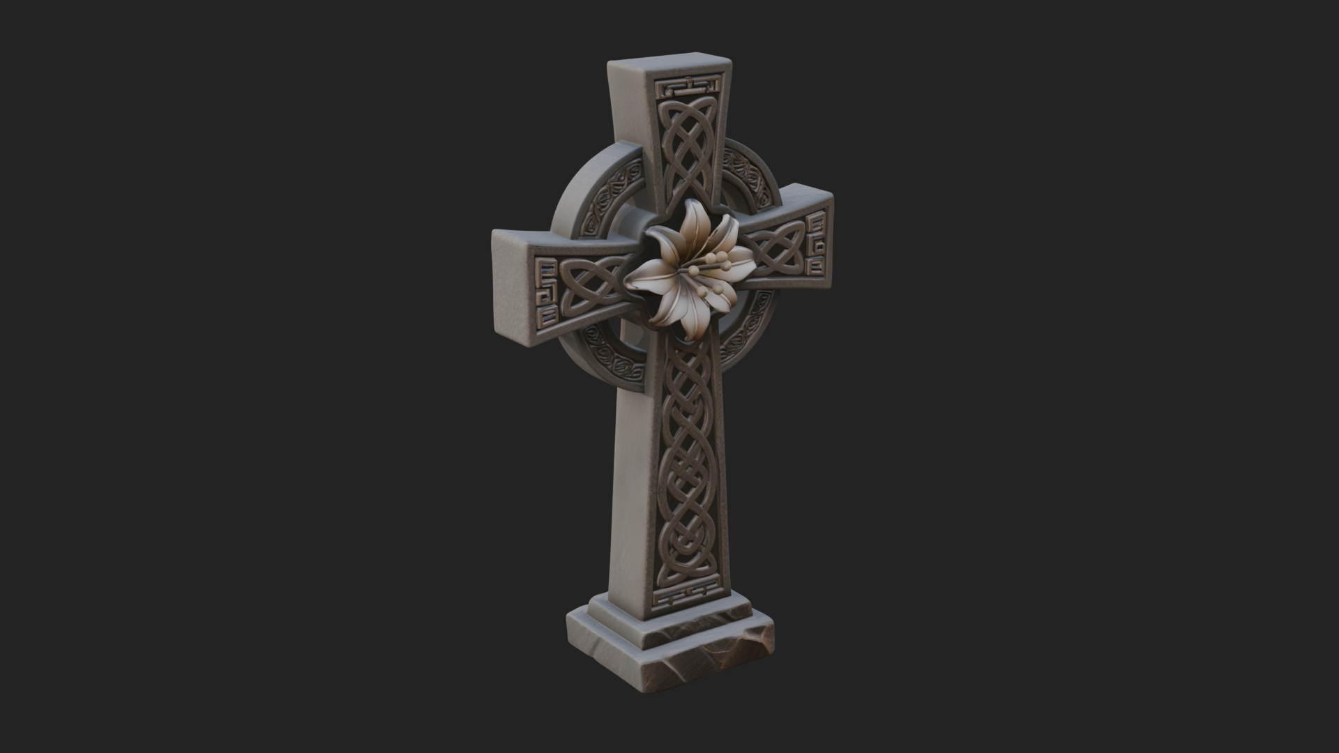 Carved Relief Wall Cross Design 203 3D Print Model 3D Model