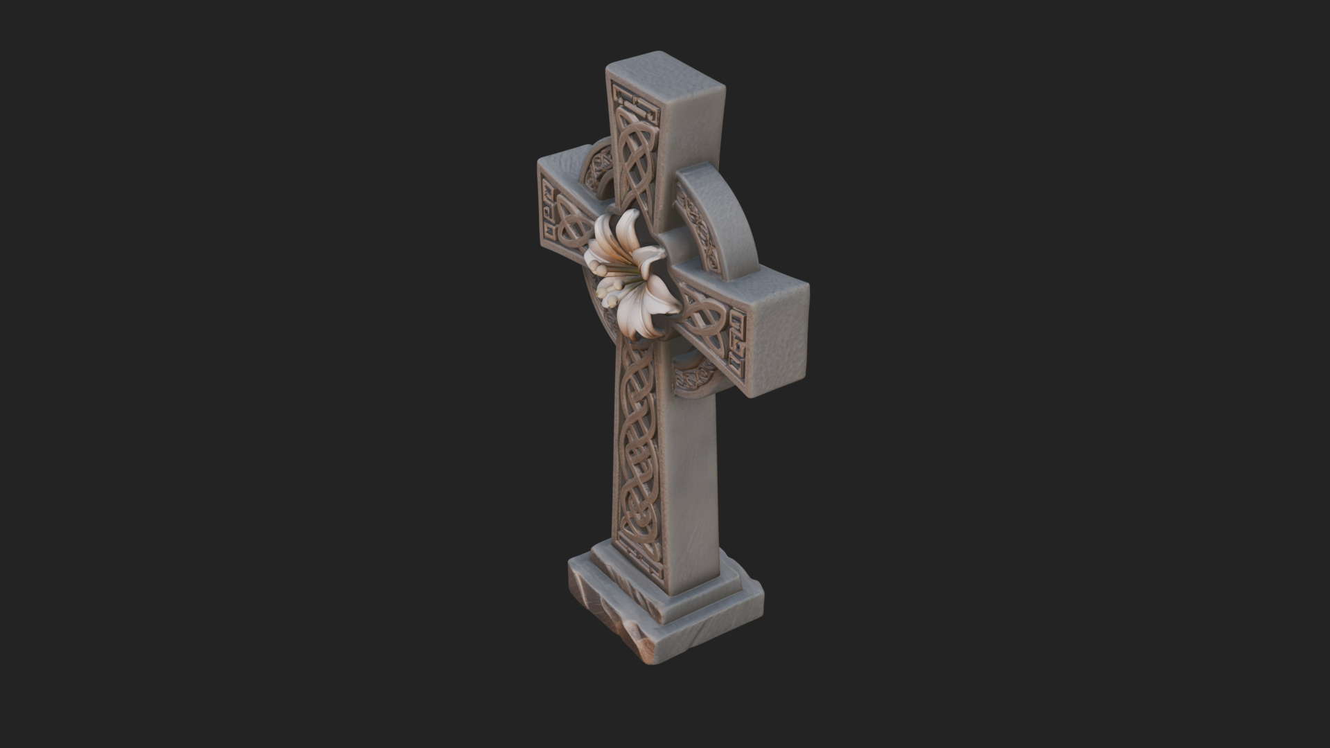 Carved Relief Wall Cross Design 203 3D Print Model 3D Model